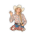 CN Cowgirl Sticker — Custom Name Kiss-Cut Vinyl Decal Codie