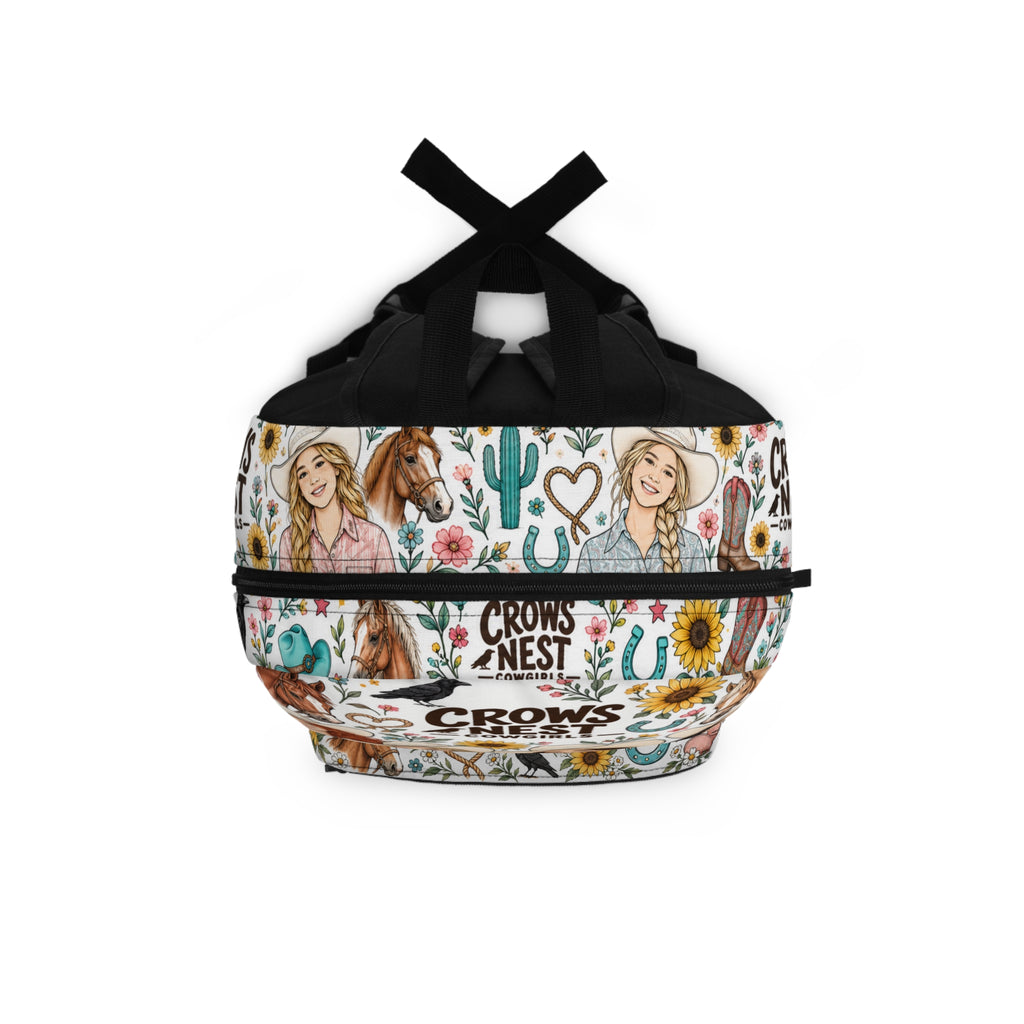 Crows Nest Cowgirls Backpack – Floral Sunflower Western School Bag