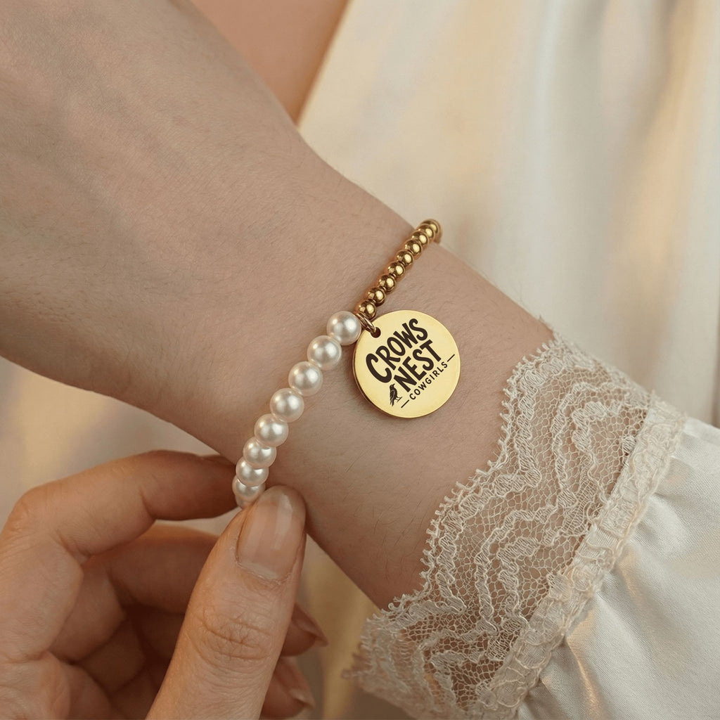 Crow’s Nest Cowgirls Pearl & Gold Bracelet