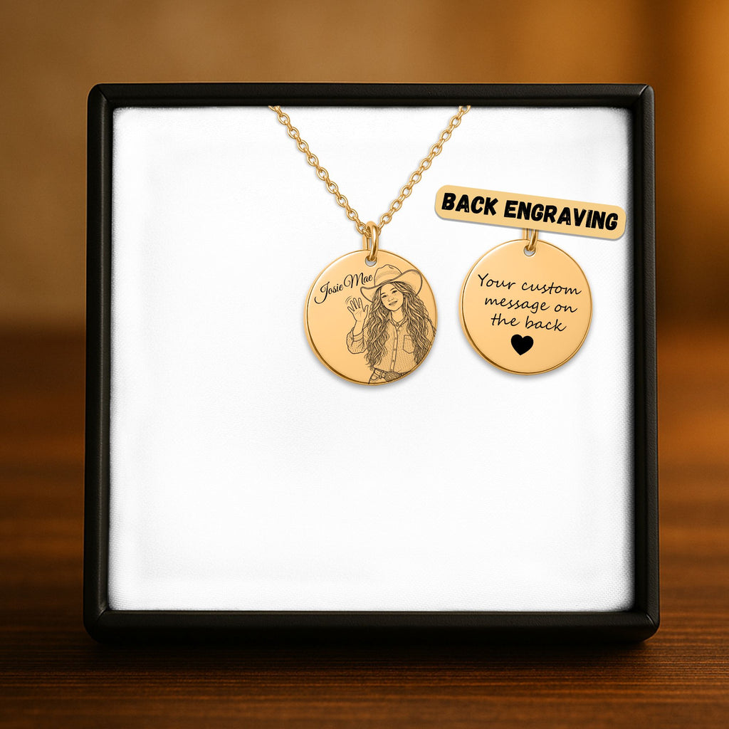 Josie Mae Engraved Coin Necklace | Crow’s Nest Cowgirls