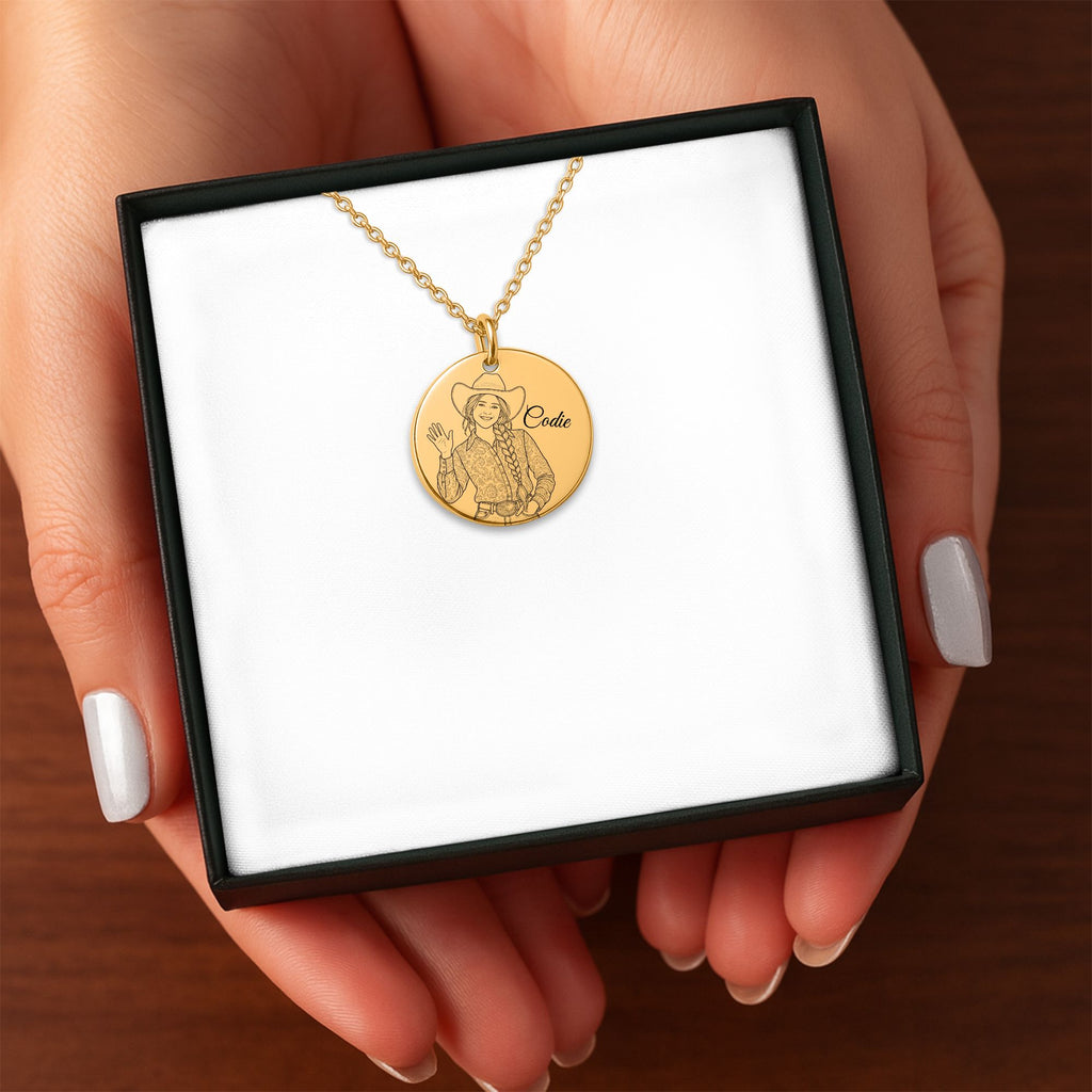 Codie Engraved Coin Necklace | Crow’s Nest Cowgirls