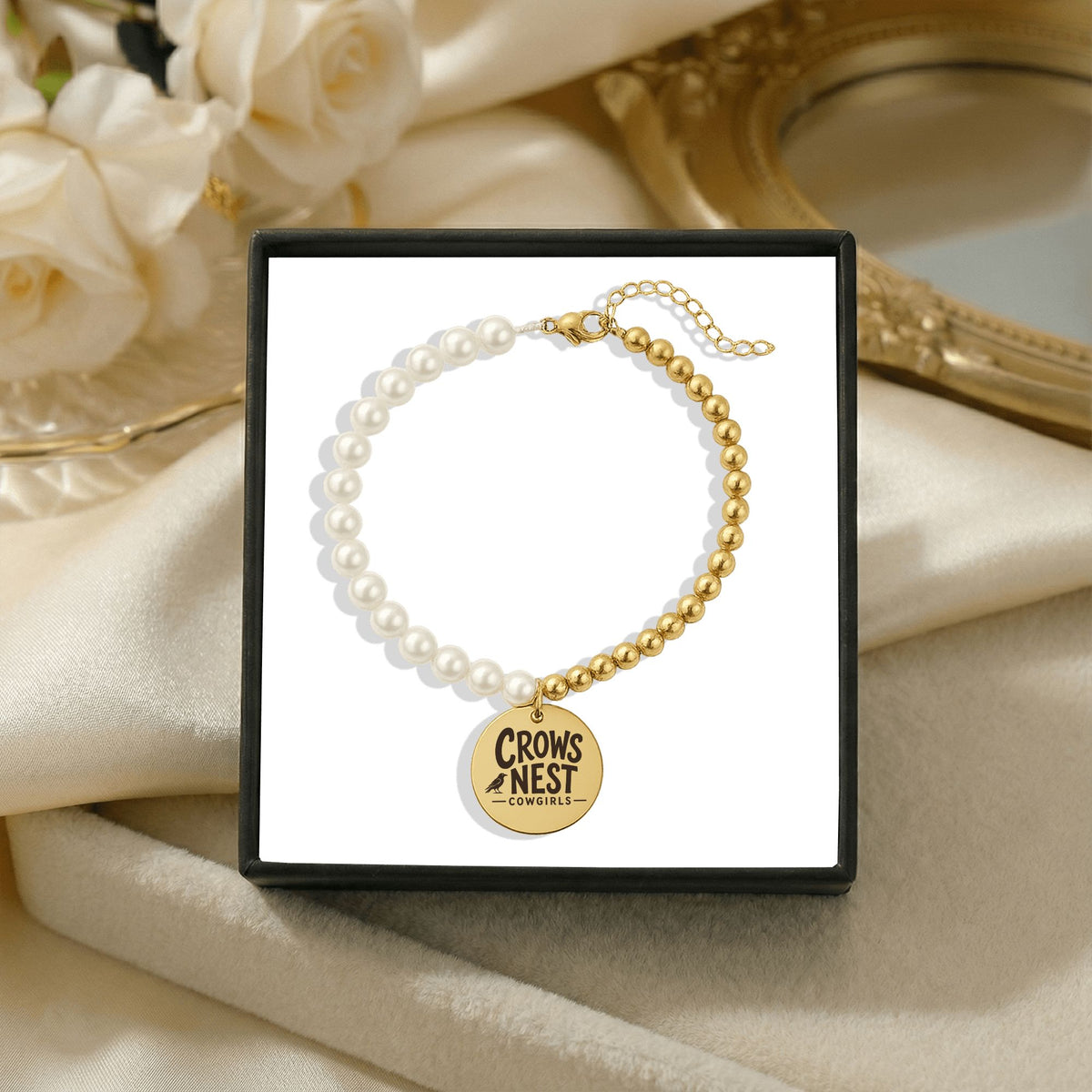 Crow’s Nest Cowgirls Pearl & Gold Bracelet