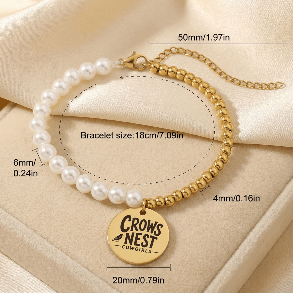 Crow’s Nest Cowgirls Pearl & Gold Bracelet