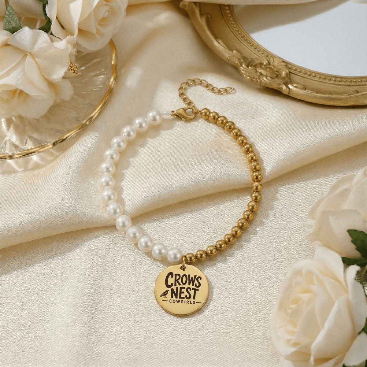 Crow’s Nest Cowgirls Pearl & Gold Bracelet