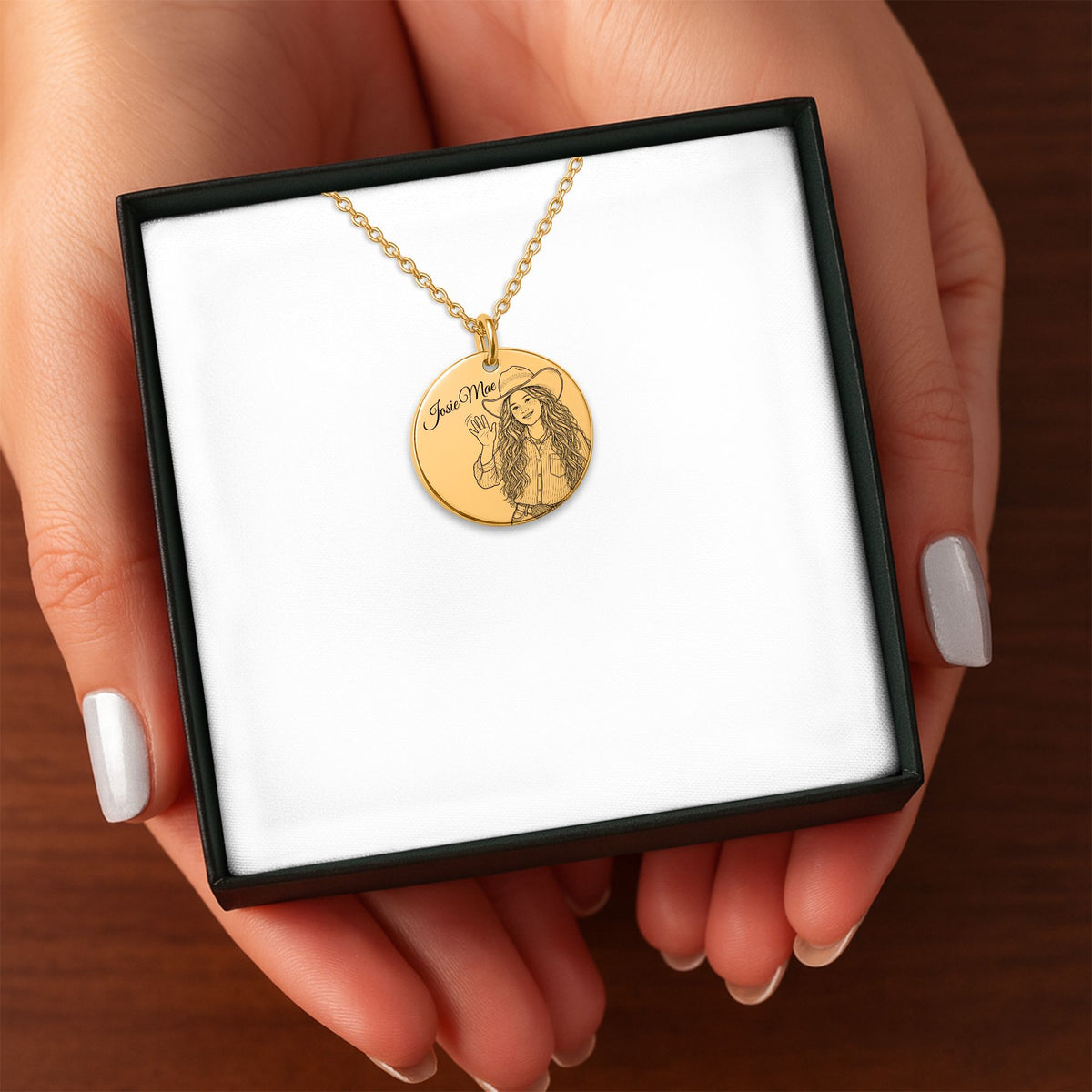 Josie Mae Engraved Coin Necklace | Crow’s Nest Cowgirls