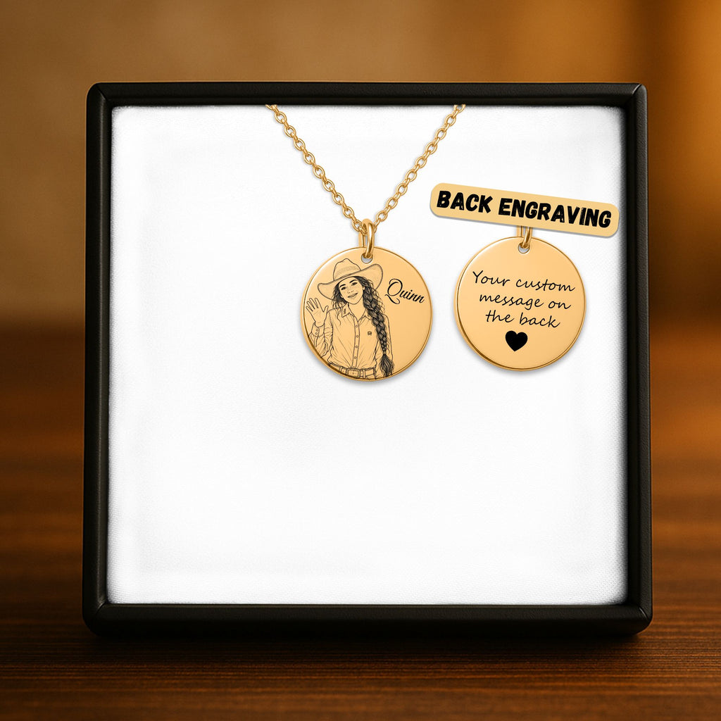 Quinn Engraved Coin Necklace | Crow’s Nest Cowgirls