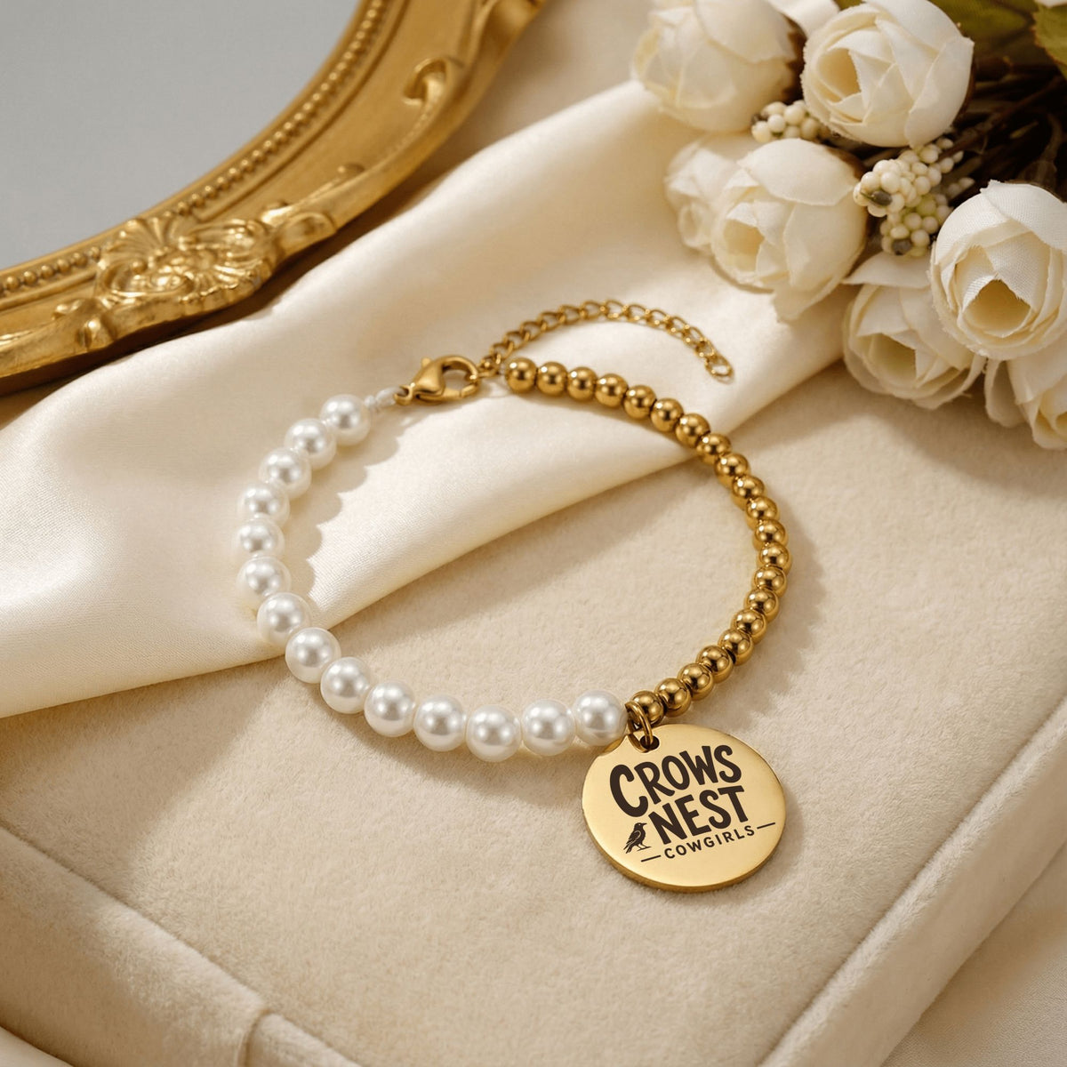 Crow’s Nest Cowgirls Pearl & Gold Bracelet