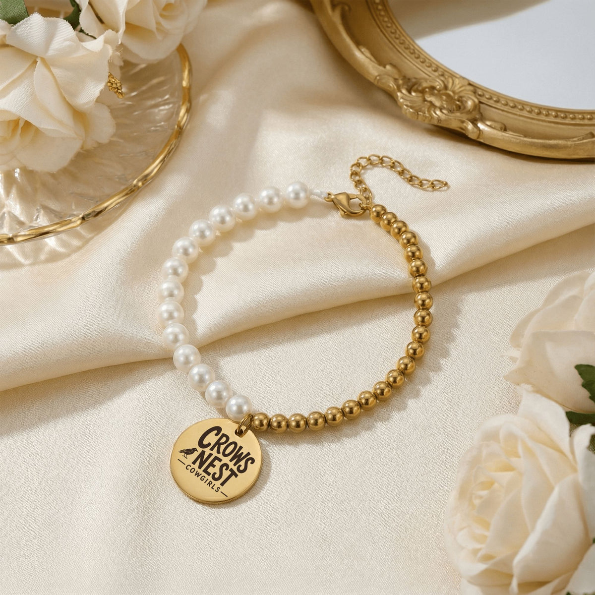 Crow’s Nest Cowgirls Pearl & Gold Bracelet