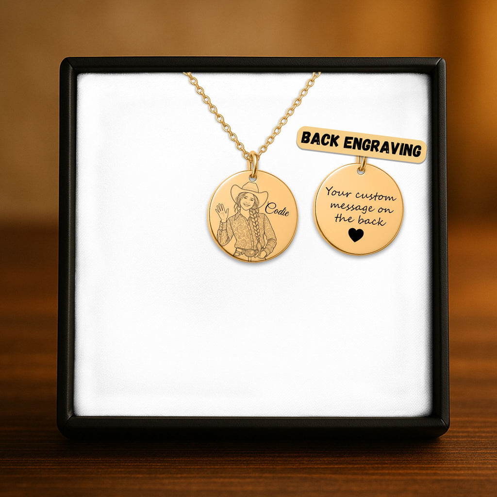 Codie Engraved Coin Necklace | Crow’s Nest Cowgirls